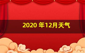 2020 年12月天气